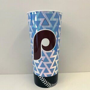 PHILLIES Retro Throwback Logo Powder Blue Iridescent 2025 Souvenir Cup 44oz Lid